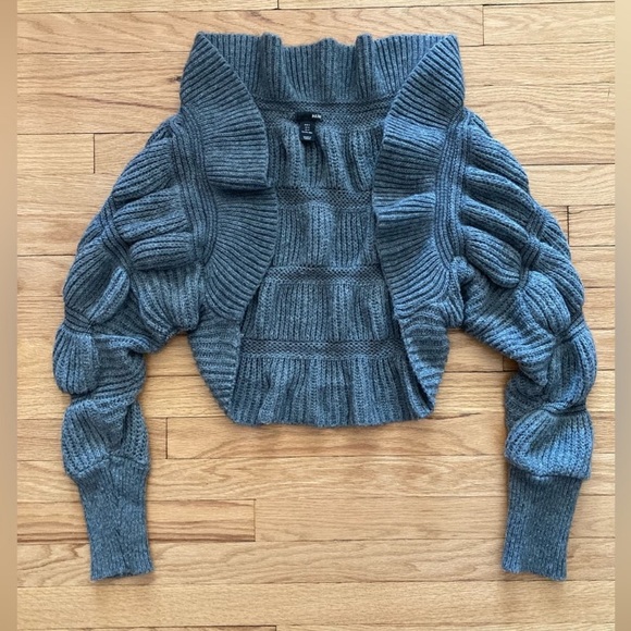 🖤 Puffy oversized grey cardigan - Picture 1 of 4